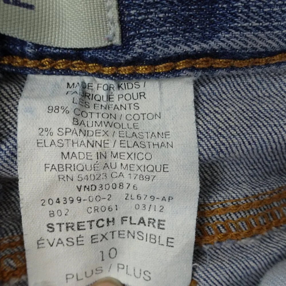 Gap Kids Stretch Flare Girls Youth Jeans Size 10 Plus